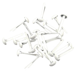 NELLIE'S Metall Brads 3mm/40Stk. - Scrapbooking Papierverschlüsse, weiß